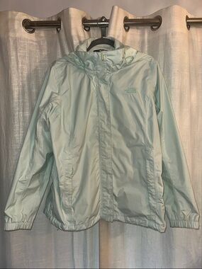 The North Face Minty Blue Hooded Rain Shell